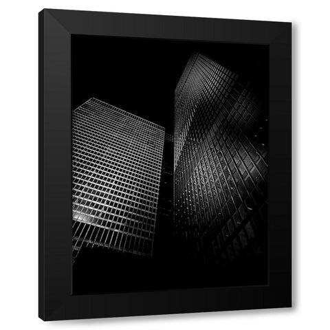 King Street Toronto No 5577 Black Modern Wood Framed Art Print by Carson, Brian