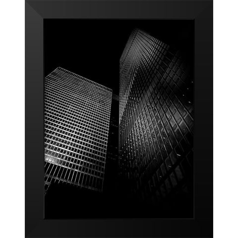 King Street Toronto No 5577 Black Modern Wood Framed Art Print by Carson, Brian