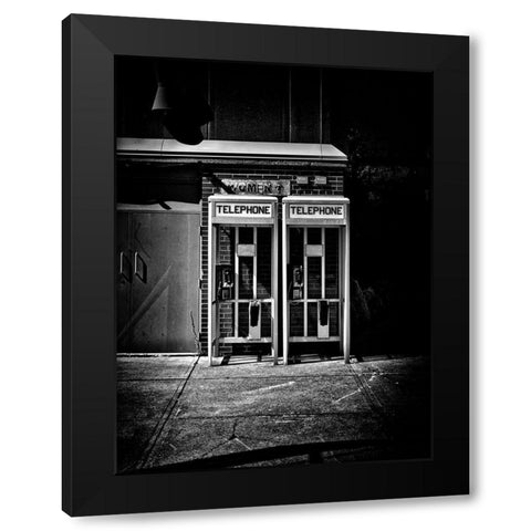 Phone Booth No 1 Black Modern Wood Framed Art Print by Carson, Brian