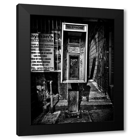 Phone Booth No 2 Black Modern Wood Framed Art Print by Carson, Brian