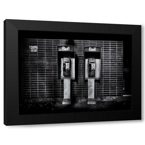 Phone Booth No 3 Black Modern Wood Framed Art Print by Carson, Brian