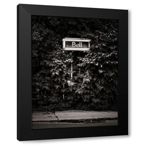 Phone Booth No 5 Black Modern Wood Framed Art Print with Double Matting by Carson, Brian