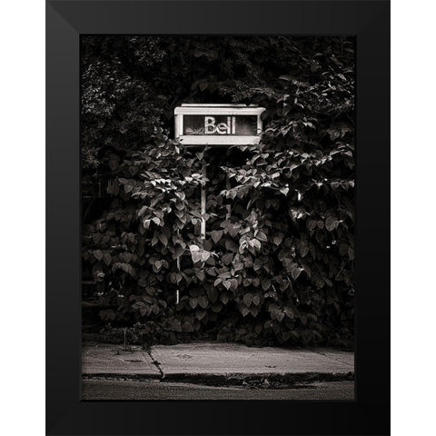 Phone Booth No 5 Black Modern Wood Framed Art Print by Carson, Brian