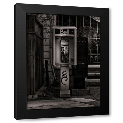Phone Booth No 6 Black Modern Wood Framed Art Print by Carson, Brian