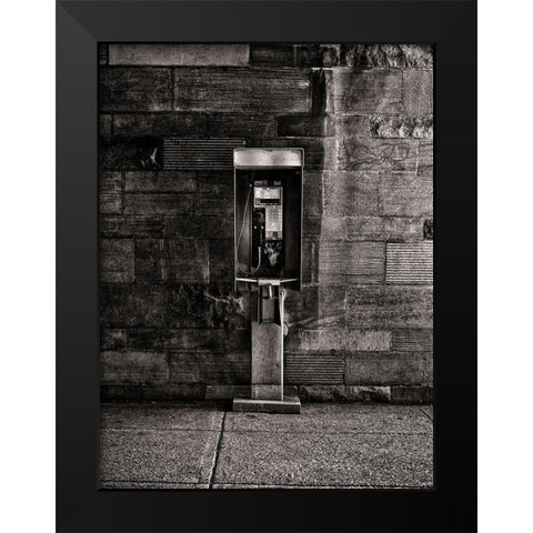 Phone Booth No 10 Black Modern Wood Framed Art Print by Carson, Brian