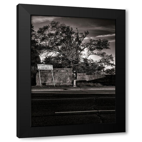 Phone Booth No 11 Black Modern Wood Framed Art Print by Carson, Brian