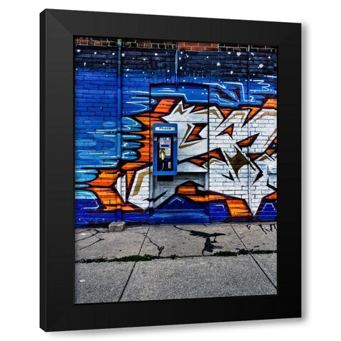 Phone Booth No 12 Color Black Modern Wood Framed Art Print by Carson, Brian