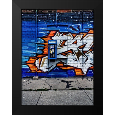 Phone Booth No 12 Color Black Modern Wood Framed Art Print by Carson, Brian