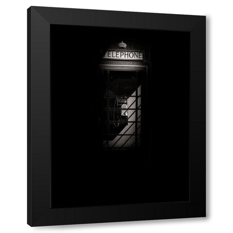 Phone Booth No 18 Black Modern Wood Framed Art Print by Carson, Brian