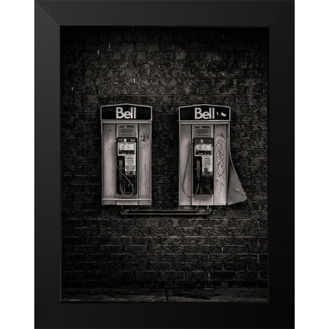Phone Booth No 19 Black Modern Wood Framed Art Print by Carson, Brian