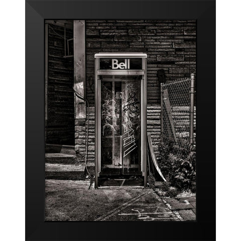 Phone Booth No 20 Black Modern Wood Framed Art Print by Carson, Brian