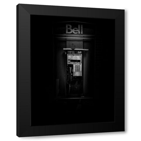 Phone Booth No 21 Black Modern Wood Framed Art Print with Double Matting by Carson, Brian