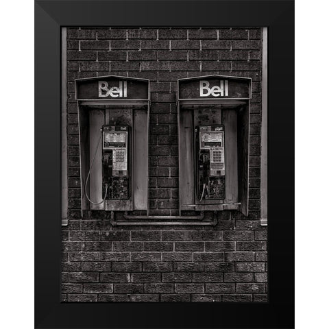 Phone Booth No 23 Black Modern Wood Framed Art Print by Carson, Brian