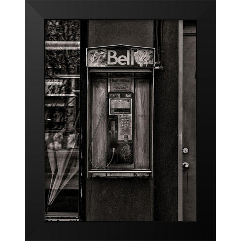 Phone Booth No 32 Black Modern Wood Framed Art Print by Carson, Brian