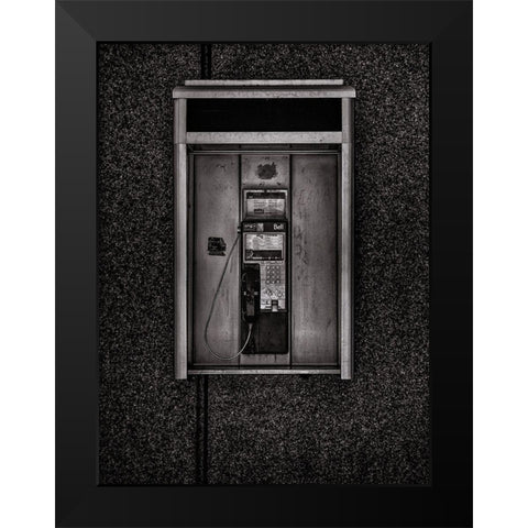Phone Booth No 33 Black Modern Wood Framed Art Print by Carson, Brian