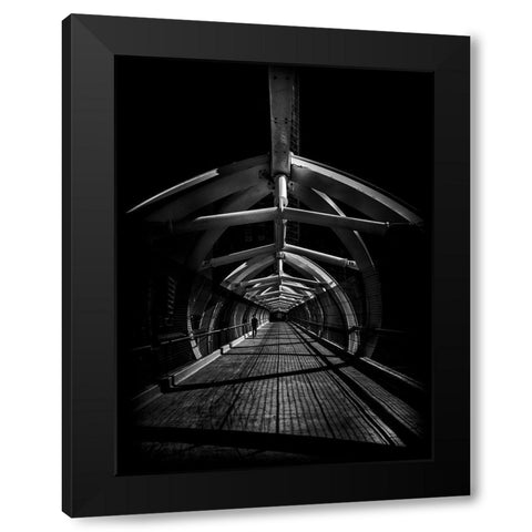 Puente de Luz Bridge Toronto No 1 Black Modern Wood Framed Art Print with Double Matting by Carson, Brian