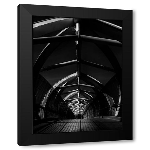 Puente de Luz Bridge Toronto No 2 Black Modern Wood Framed Art Print with Double Matting by Carson, Brian