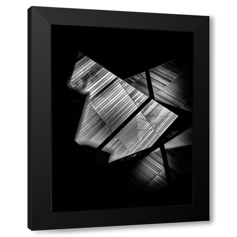 Rom Crystal No 1 Black Modern Wood Framed Art Print with Double Matting by Carson, Brian