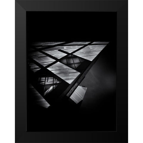 Rom Crystal No 3 Black Modern Wood Framed Art Print by Carson, Brian