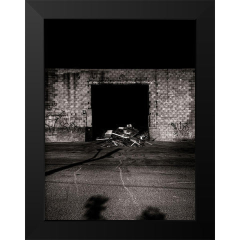 Scrap Metal Black Modern Wood Framed Art Print by Carson, Brian