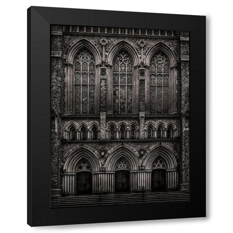 St Pauls Black Modern Wood Framed Art Print with Double Matting by Carson, Brian