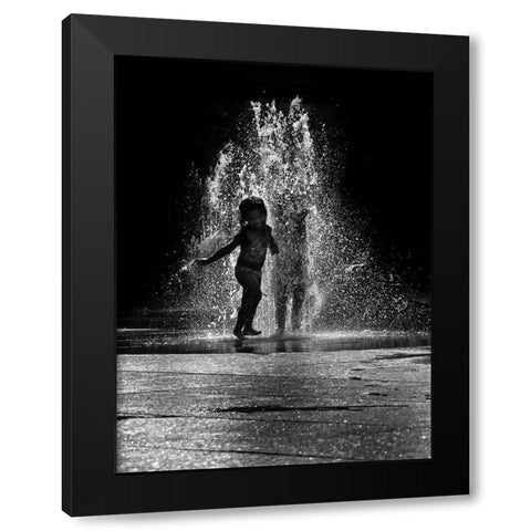 Summertime Funtime No 2 Black Modern Wood Framed Art Print with Double Matting by Carson, Brian