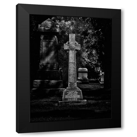 Tombstone Shadow No 24 Black Modern Wood Framed Art Print with Double Matting by Carson, Brian
