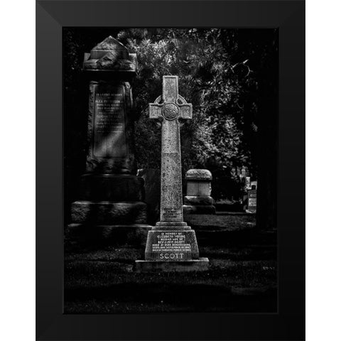 Tombstone Shadow No 24 Black Modern Wood Framed Art Print by Carson, Brian