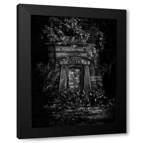 Tombstone Shadow No 27 Black Modern Wood Framed Art Print with Double Matting by Carson, Brian