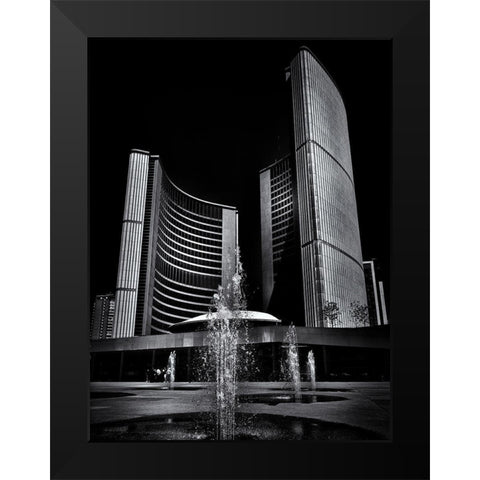 Toronto City Hall No 7 Black Modern Wood Framed Art Print by Carson, Brian