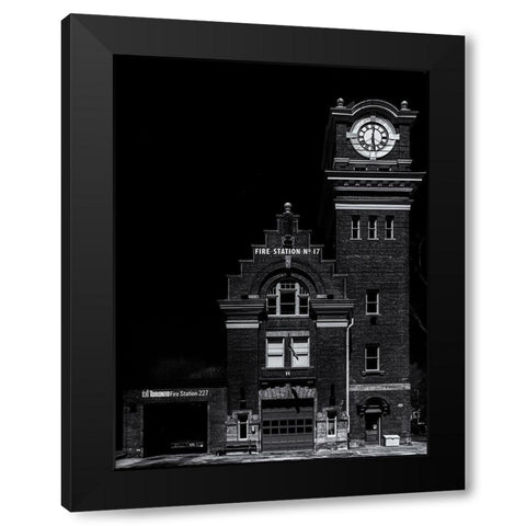 Toronto Fire Station No 227 Black Modern Wood Framed Art Print with Double Matting by Carson, Brian