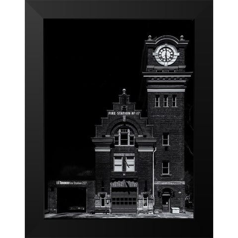 Toronto Fire Station No 227 Black Modern Wood Framed Art Print by Carson, Brian