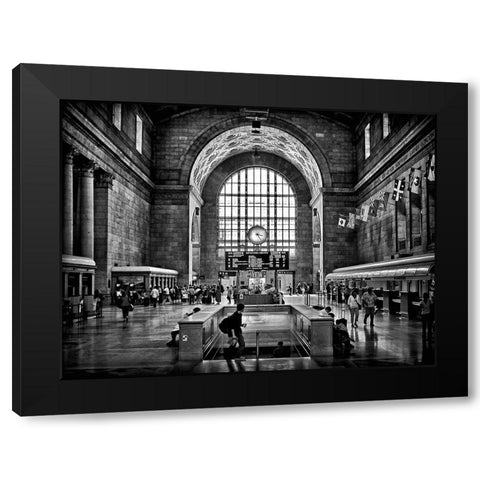 Toronto Union Station Black Modern Wood Framed Art Print by Carson, Brian