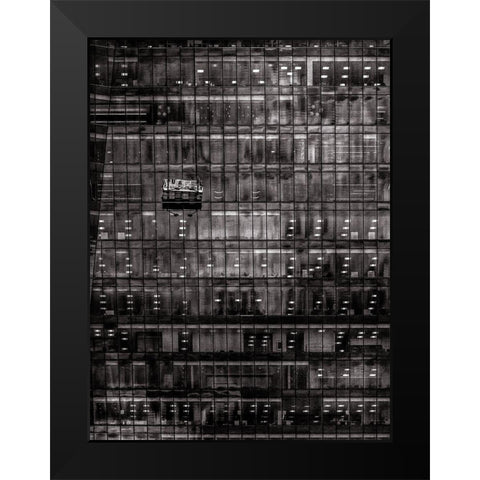 Window Washing No 9 Black Modern Wood Framed Art Print by Carson, Brian