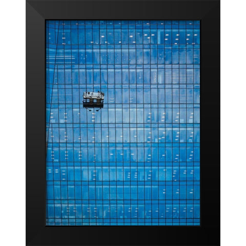 Window Washing No 9 Color Black Modern Wood Framed Art Print by Carson, Brian