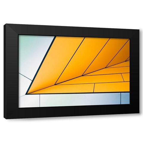 Yellow Dart Black Modern Wood Framed Art Print by Wride, Linda