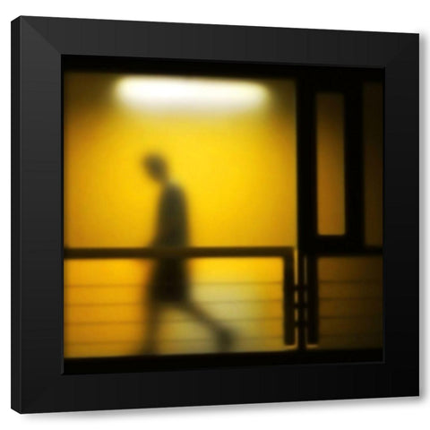 Bardo Black Modern Wood Framed Art Print with Double Matting by Zsolo