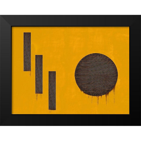 Orange 1110 Black Modern Wood Framed Art Print by Verschelden, Harry