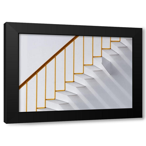 Just Steps Black Modern Wood Framed Art Print by Hammer, Jacqueline