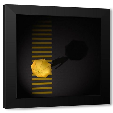 Crossing Black Modern Wood Framed Art Print by Bunjamin (Abe), Antonyus