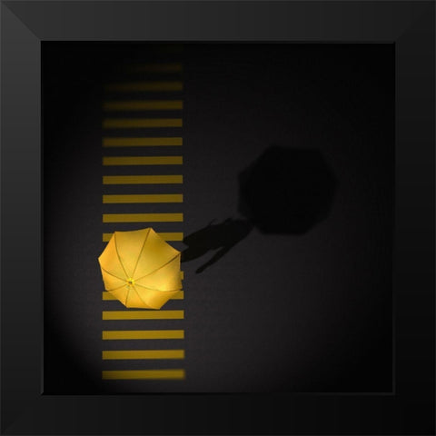 Crossing Black Modern Wood Framed Art Print by Bunjamin (Abe), Antonyus