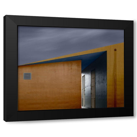 Alley Black Modern Wood Framed Art Print with Double Matting by Verschelden, Harry