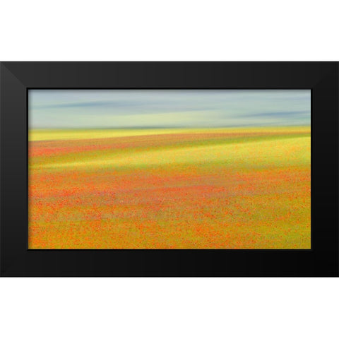 Castelluccio Colors Black Modern Wood Framed Art Print by Marchegiani, Roberto
