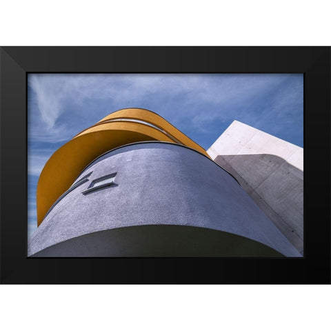 Wall house 06 Black Modern Wood Framed Art Print by Luycx, Theo