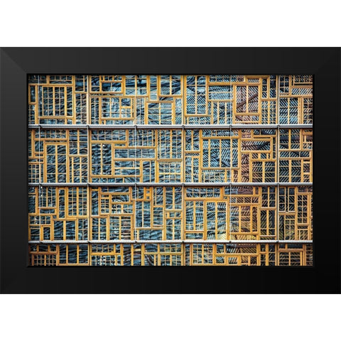 Different points of view Black Modern Wood Framed Art Print by Wride, Linda