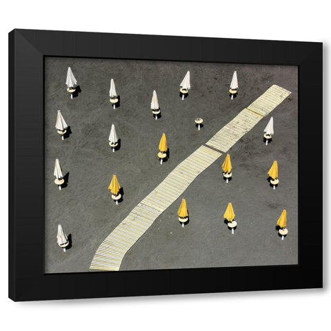 One Tent AWOL Black Modern Wood Framed Art Print with Double Matting by Pearson, Wayne