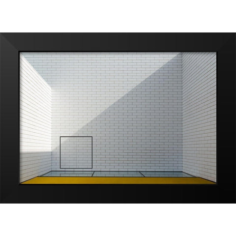 Detail Lego House Black Modern Wood Framed Art Print by Schuster, Inge