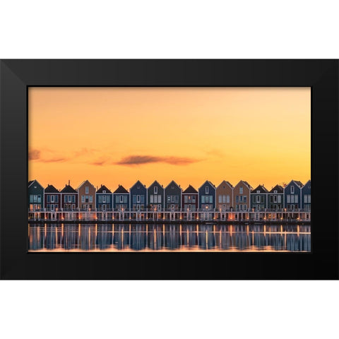 Fragile like feather Black Modern Wood Framed Art Print by Nakul Photography