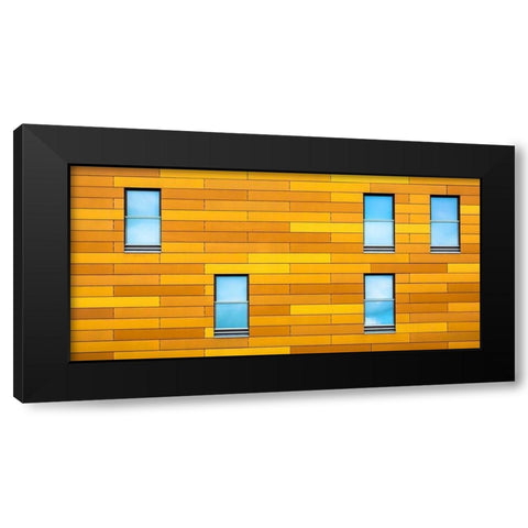 Missing symmetry Black Modern Wood Framed Art Print by Joosten, Lus