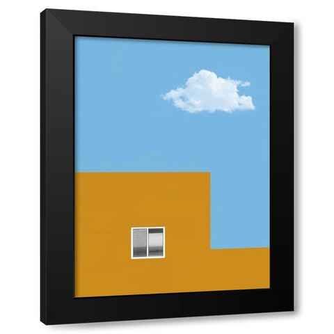 House and cloud Black Modern Wood Framed Art Print by Labagnara, Roxana
